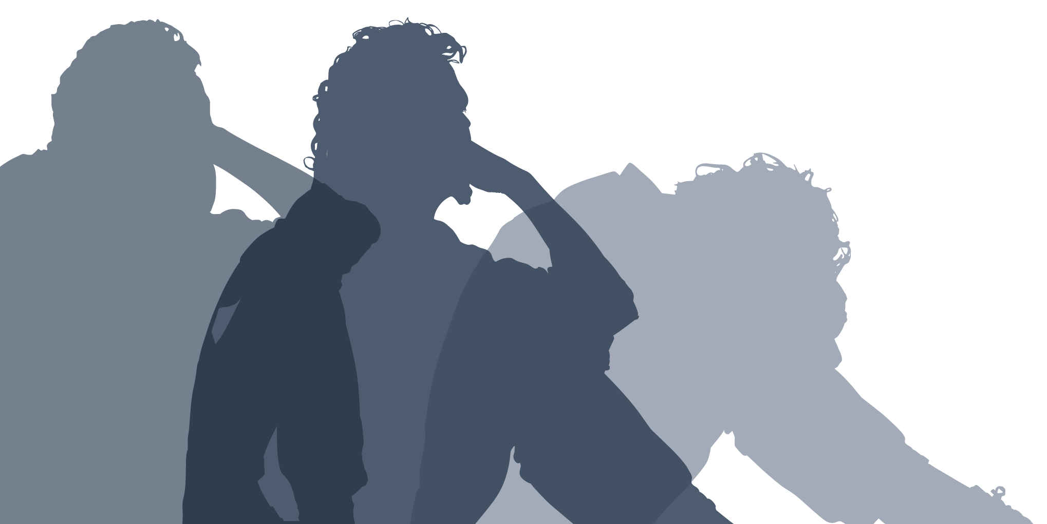 Grafisk illustration af en mand, der sidder på jorden med bøjede ben